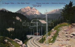 Tátra, Ferenc József csúcs, Villamos vasúti pálya / mountain, tram railway