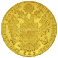 Ausztria 1915. 4D Au "Ferenc József" utánveret (13.98g) T:P
Austria 1915. 4 Ducat Au &quot...