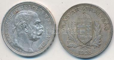 1912. 1K Ag "Ferenc József" + 1926. 1P Ag T:2