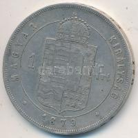 1879KB 1Ft Ag "Középcímer" T:2-,3 Adamo M15