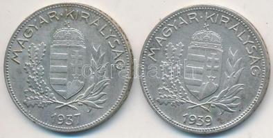 1937-1939. 1P Ag (2x) T:2