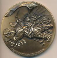 Amerikai Egyesült Államok 1986. "A spriengfieldi győzelem 125. évfordulója / Zágonyi Károly" Br emlékérem (76mm) dísztokban T:1 USA 1986. "125th Anniversary of the Battle at Spriengfield / Charles Zágonyi" Br commemorative medallion (76mm) in case C:UNC