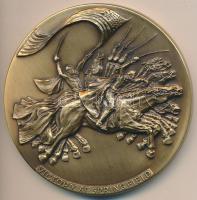 Amerikai Egyesült Államok 1986. "A spriengfieldi győzelem 125. évfordulója / Zágonyi Károly" Br emlékérem (76mm) dísztokban T:1 USA 1986. "125th Anniversary of the Battle at Spriengfield / Charles Zágonyi" Br commemorative medallion (76mm) in case C:UNC