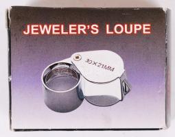 Triplet 30x21 mm-es nagyító műanyag tokban, eredeti dobozában