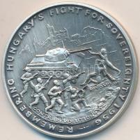 1976. "A magyar forradalom 20 éves évfordulójára" Ag emlékérem (22.51g/0.925/38mm) T:2
Hun...