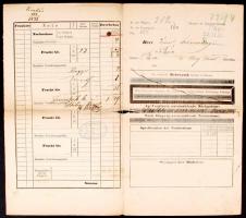 1871 Vasúti fuvarlevél "RAAB"