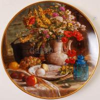 Royal Mosa jelzett gyűjtői porcelán tányér eredeti dobozában, tanúsítvánnyal, bontatlan / Collector porcelain plate in original box. d: 26 cm