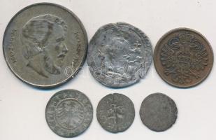 6db-ból álló kis ezüst- és bronzpénz tétel, közte Habsburg Birodalom / Csehország / Kuttenberg 1516-...