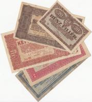 1920. 20f + 1920. 1K + 1917-1920. 2K (2x) + 1923. 100K T:vegyes