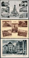 3 db RÉGI használatlan kárpátaljai és vajdasági városképes lap (Szabadka, Ungvár) / 3 old unused Transcarpatian and Vojvodinan town-view postcards