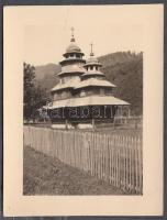 cca 1930 Kőrösmező, régi orosz templom, hátoldalán feliratozva, 5x6,5 cm