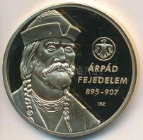 ifj. Szlávics László (1959-) DN "Árpád Fejedelem" aranyozott fém emlékérem (40mm) T:PP