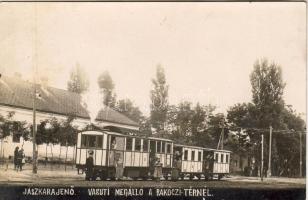Jászkarajenő Eisenbahnstation Foto AK