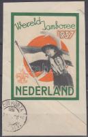 1937 Hollandia cserkész jamboree levélzáró / Scout poster stamp