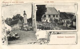 Ószombat, Szobotist; Új udvar, katolikus iskola / catholic school; floral