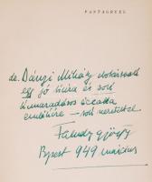 Francois Rabelais: Pantagrueli vidámságok könyve. Faludy György fordítása. Dedikált! Bp., 1948. Cser...