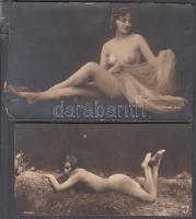 cca 1910 4 db régi erotikus kép / Erotic cards