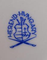 Herendi Viktória mintás váza, alig látható hajszál repedéssel, kézzel festett, jelzett, m:19,5 cm