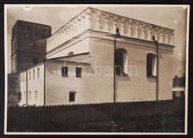 cca 1930 Lengyelország Widok zsinagóga fotó / Poland Widok Synagogue photo 17x13 cm