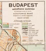 cca 1910 Budapest térképe. Kogutowitz féle 45x60 cm