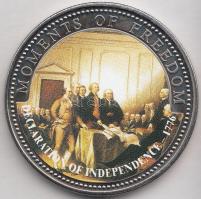 Libéria 2001. 10$ "Szabadság pillanatai - Függetlenségi nyilatkozat jóváhagyása" multicolo...