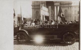 1915 Somewhere in the Balkan region, K.u.K. Donau Flottillen Komando automobile, Turkish flag; photo