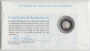 ENSZ 1976. "A Világ nemzeteinek emlékérmei - Afganisztán" Ag emlékérem (15g/0.925/32mm) me...
