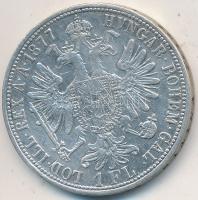 Ausztria 1877. 1Fl Ag "Ferenc József" T:2- Austria 1877. 1 Florin Ag "Franz Joseph" C:VF Krause KM#2222