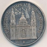 Fritz Mihály (1947-) 1991. "II. János Pál Pápa Budapesten 1991. Augusztus 16-20" Ag emlékérem (31.4g/0.999) T:3