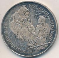 Fritz Mihály (1947-) 1991. "II. János Pál Pápa Budapesten 1991. Augusztus 16-20" Ag emléké...