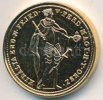 DN "Magyar aranypénzek utánveretben - V. Ferdinánd dukát" aranyozott bronz emlékérem (5.5g) T:P
