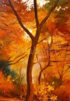 Olvashatatlan jelzéssel:Egy kis pihenő. Olaj, farost, 50×70 cm