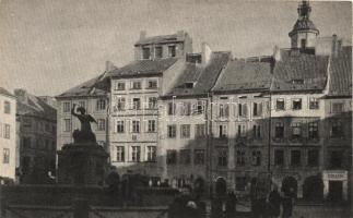 Warsaw, Warsawa; Place du Vieux Marche / Old Town Market Place, statue of The Warsaw Mermaid