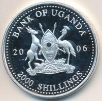 Uganda 2006. 2000Sh Ag "A labdarúgás halhatatlanjainak csarnoka - Olaszország 1960-as évek / Giacinto Facchetti" T:PP Tanúsítvánnal Uganda 2006. 2000 Shilling Ag "Hall of Fame of football - Italy 1960s / Giacinto Facchetti" C:PP With certificate