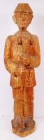 Ismeretlen naiv faragó: Juhász. Faragott diófa, jó állapotban, m:85 cm (Ürmössy-Haám gyűjteményből)
