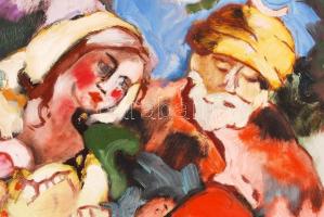 Bada Márta (1951-?): Szultán lánya. Olaj, farost, jelzett, keretben, 37×37 cm (Ürmössy-Haám gyűjtemé...