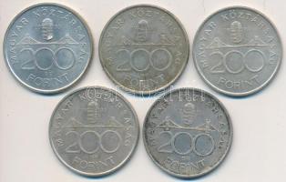 1993. 200Ft Ag "MNB" (5x) T:2,2- Adamo F13