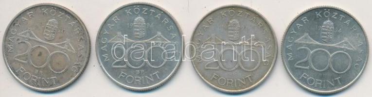 1994. 200Ft Ag "Deák" (4x) T:2,2- Adamo F13.1