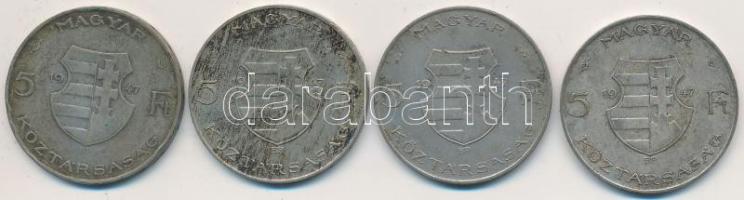 1947. 5Ft Ag "Kossuth" (4x) T:2-,3 Adamo F8.1