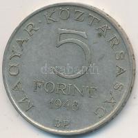 1948. 5Ft Ag "Petőfi" T:2- Adamo EM1