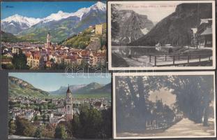 11 db RÉGI olasz városképes lap; Bolzano, Merano / 11 old Italian town-view postcards; Bolzano, Merano