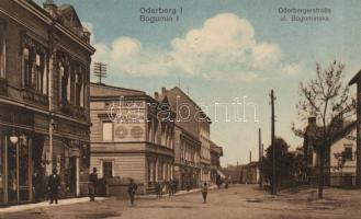 Bohumín, Oderberg; Ul. Boguminska, C. Bujakofski's Mühlstein Fabrik / street, millstone factory