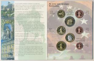 2004. 1c,2c,5c,10c,20c,50c,1,2 próbaveretek aranyötvözetekkel, szettben, díszkiadásban T:BU