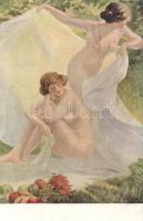 'Alarme' Erotic nude art postcard s: Mondineu