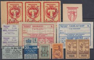 14 db-os vegyes parafilatélia ill. okmánybélyeg tétel