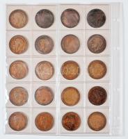 Nagy-Britannia 268db-ból álló fémpénz gyűjtemény albumba rendezve T:vegyes
Great Britain 268pcs of m...