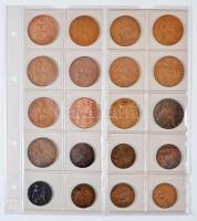 Nagy-Britannia 268db-ból álló fémpénz gyűjtemény albumba rendezve T:vegyes
Great Britain 268pcs of m...