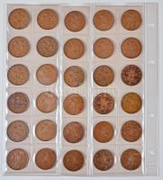 Nagy-Britannia 268db-ból álló fémpénz gyűjtemény albumba rendezve T:vegyes
Great Britain 268pcs of m...