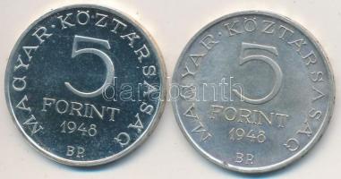 1948. 5Ft Ag "Petőfi" (2x) T:PP,2 Adamo EM1