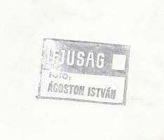 cca 1970-1980 Ágoston István vintage fotóművészeti alkotása, pecséttel jelzett, egyik sarkán törésvo...